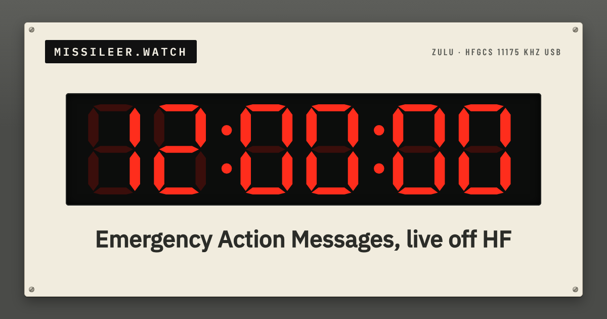 Listen and read USA nuclear forces Emergency Action Messages, heard on 11175 kHz